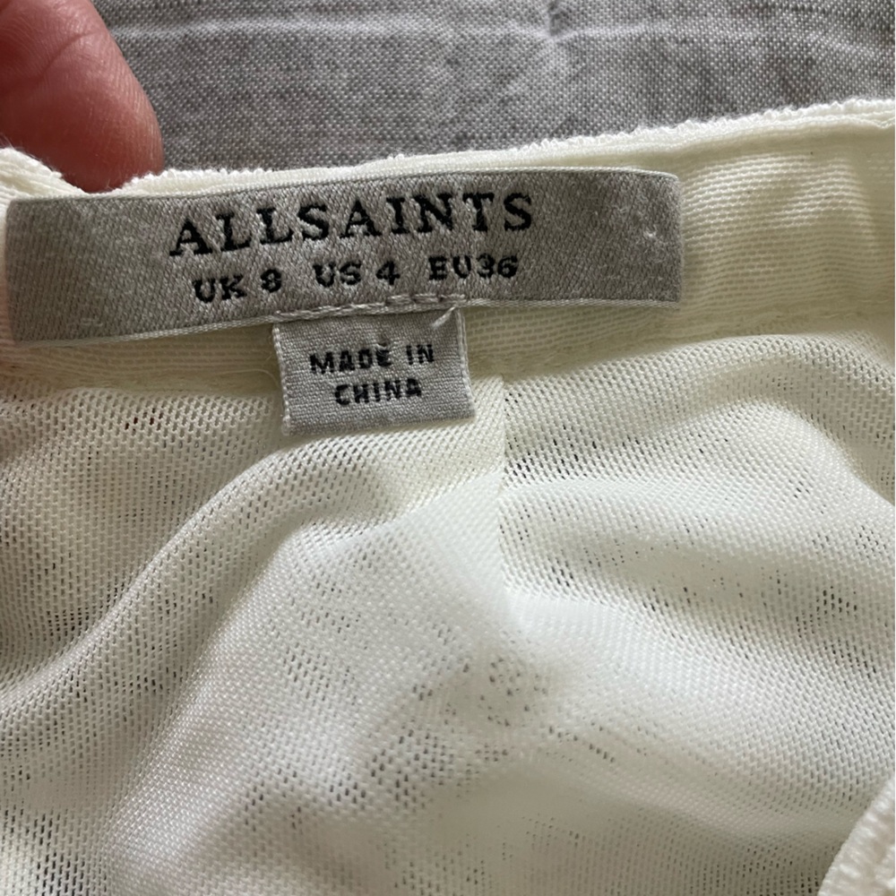 All Saints White Lace A-Line Midi Skirt - Picture 6 of 9